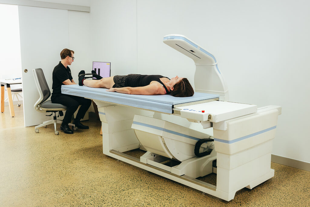 longevity client having a dexa scan in brisbane